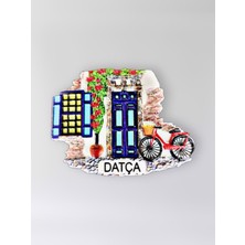 Mundy Datça Polyester Kabartmalı Magnet 7 x 5,5 cm Dekoratif Hediyelik Buzdolabı Süsü (KOD:1483)