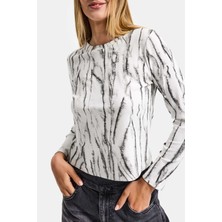 It's Basic Kadın Beyaz w5 Özel Tasarım Kumaş Elastan Body