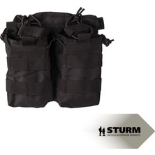 Sturm Mil-Tec Ikili Açık Üst Molle Uyumlu Taktik Ekipman Kılıfı - Siyah