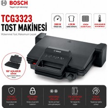 Bosch TCG4215 Metalik Inoks Gümüş Tost Makinesi 2000 W Çift Taraflı Döküm Plaka Özellikleriyle