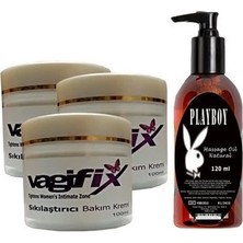Bezos Playboy Vagifix Varicose Vein Defense Cream 3 Adet +Playboy Masaj Yağı