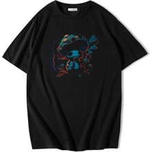  Unisex Oversize Mushroom Smoking Forest T-Shirt