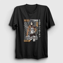  Unisex Siyah Mikasa Fan Anime Attack On Titan T-Shirt 125223TT