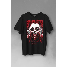  Katil Gözler Killer Eyes Panda Baskılı Tişört Unisex T-Shirt