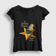  Kadın Siyah Mellon Collie The Smashing Pumpkins T-Shirt 588811TT