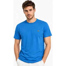 Lacoste Bisiklet Yaka Mavi Regular Fit