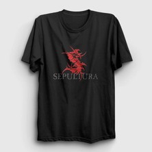  Unisex Siyah Logo V3 Sepultura T-Shirt 173271TT