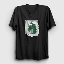  Unisex Siyah Military Anime Attack On Titan T-Shirt 124500TT