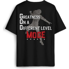  Siyah Oversize Tişört God Mode Roman Reigns Amerikan Güreşi Spor Boks Sırt Ön Baskılı Unisex T-Shirt