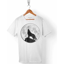  Wolf Moon Bozkurt Ay Uluyan Kurt Göktürk Erkek Tişört