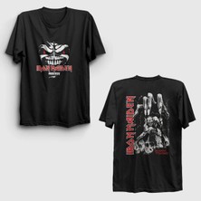  Unisex Siyah Beast Metal Iron Maiden Sırt Baskılı T-Shirt 515931TT