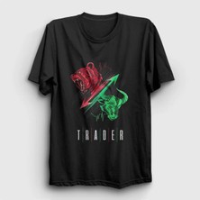  Unisex Siyah Bear Bull Borsa Borsacı Trader Market T-Shirt 558060TT