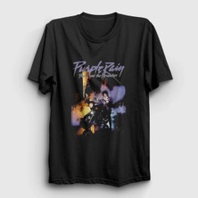 Unisex Siyah Purple Rain Prince T-Shirt 410513TT