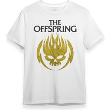  Beyaz T-Shirt The Offspring Rock Punk Music Baskılı Unisex Tişört