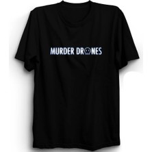  Murder Drones, Logo Baskılı, %100 Pamuk Unisex Tişört