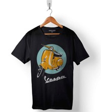  Vespa Club Logo Motosiklet Baskılı Tişört Unisex T-Shirt