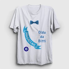  Unisex Beyaz Oldu Da Bitti Maşallah Sünnet T-Shirt 555321TT