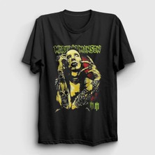  Unisex Siyah Poster Marilyn Manson T-Shirt 550857TT