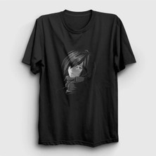  Unisex Siyah Mikasa V2 Anime Attack On Titan T-Shirt 124413TT