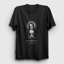  Unisex Siyah Upside Down Marilyn Manson T-Shirt 38862TT