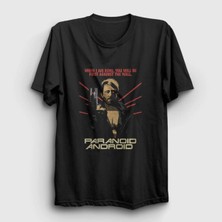  Unisex Siyah Paranoid Android Radiohead T-Shirt 104168TT