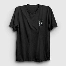  Unisex Siyah Logo Kyrie Irving Basketbol T-Shirt 296669TT