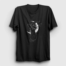  Unisex Siyah Halloween Cat Kedi T-Shirt 288210TT