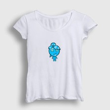  Kadın Beyaz Ateş ve Su Oyun Watergirl Sevgili T-Shirt 457688TT