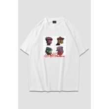  Gorillaz Beyaz Unisex T-Shirt