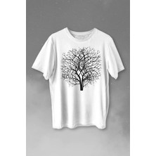  Ağaç Perisi Dalları Çizim Baskılı Tişört Unisex T-Shirt