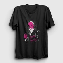  Unisex Siyah Sigmund Freud Filozof Felsefe Pink Freud T-Shirt 574537TT