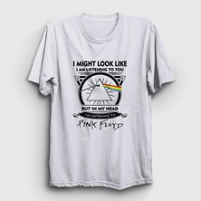  Unisex Beyaz Listening To Pink Floyd T-Shirt 351240TT