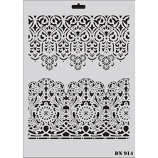 Colezium Dantel Seri DN-914 Stencil 35X25 cm