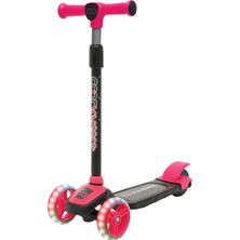 Empressco Renkli LED Işıklı 3 Tekerlekli Yükseklik Ayarlı Scooter Kızlar Için