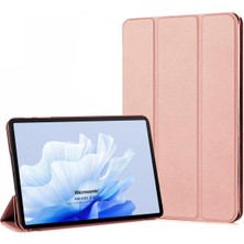 Pad X9 Için Kılıf Slim Translucent Back Smart Cover Rose Honor Pad X9 ile Uyumlu Kılıf - Rose