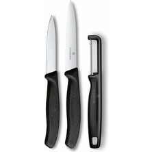 Victorinox 6.7113.33 Swiss Classic 3lü Bıçak ve Soyacak Set, Siyah