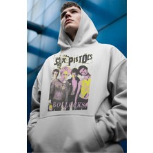 Sevbano Sex Pistols Rock Metal Müzik Grubu Ön Baskılı Unisex Oversize Premium Hoodie
