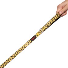 Empressco Kedi Köpek Sevk ve Gezdirme Kayışı, Şık Leopar Deseni, Rahat Kullanım
