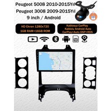 Conio Peugeot 5008 2010-2015 Uyumlu Android 14 Navigasyon Multimedya Tesla Ekran Kablosuz Apple Carplay Android Auto Bluetooth Wifi Geri Görüş Kameralı Çoklu Ram ve Hafıza Seçenekli