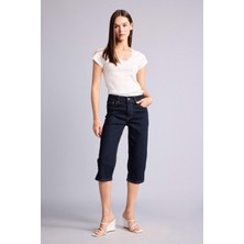 DeFacto İndigo Kapri Jean Pantolon I0177AX26HS