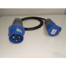 Kırkdabir Cee Norm 3/16A Uzatma Priz ve 3/32 Fişli 3x2,5mm Ttr H05VV-F Adaptör Kablo