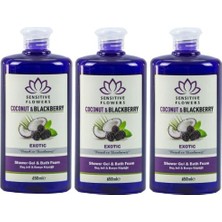 Sensitive Flowers Coconut Blackberry Exotic Duş Jeli 3 x 650 ml