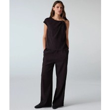 İpekyol Kırışık efektli wide leg pantolon IS1260003098074