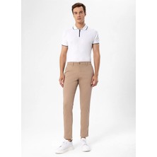 Süvari Bej Erkek Slim Fit Armürlü Pantolon PN2020500710