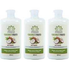 Sensitive Flowers Coconut Fruits Softening Duş Jeli 3 x 650 ml