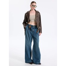 Lauren Ralph Lauren Mavi Kadın Standart Denim Pantolon 200971369
