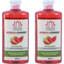 Sensitive Flowers Watermelon Strawberry Refreshing Duş Jeli 2 x 650 ml