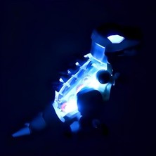 Esranın Dünyası Işıklı ve Müzikli Hareketli Oyuncak Robot Dinozor Mekanik Elektronik Yürüyen T-Rex Dinozor (Beyaz)