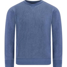 Boss Mavi Erkek Pamuklu Sweatshirt We_explorer