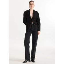 2WINS Siyah Kadın Denim Pantolon Ma Cherie